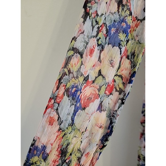 Anthropologie The Marais Printed Chiffon Maxi Dress Womens L Floral Boho Maxi - Picture 4 of 12